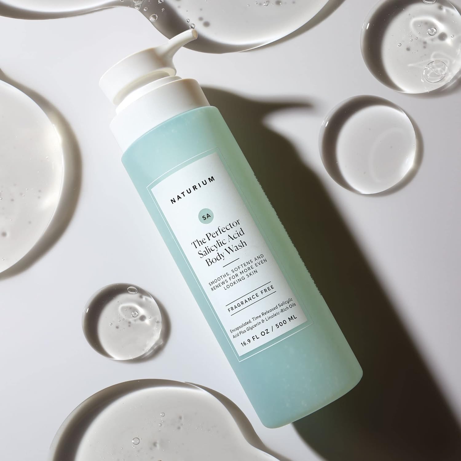 Naturium The Perfector Salicylic Acid Body Wash, Gentle & Smoothing Cleanser | 16.9 FL OZ / 500 ML