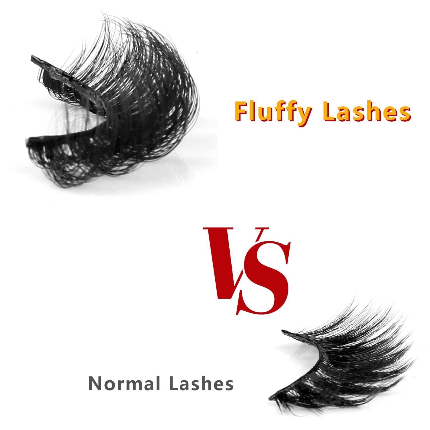 Leipple Mink Lashes Fluffy 8D False Eyelashes Natural Waterproof Thick Fluffy Fake Eyelashes 8 Pairs Cat Eye Lashes(QZ-04)
