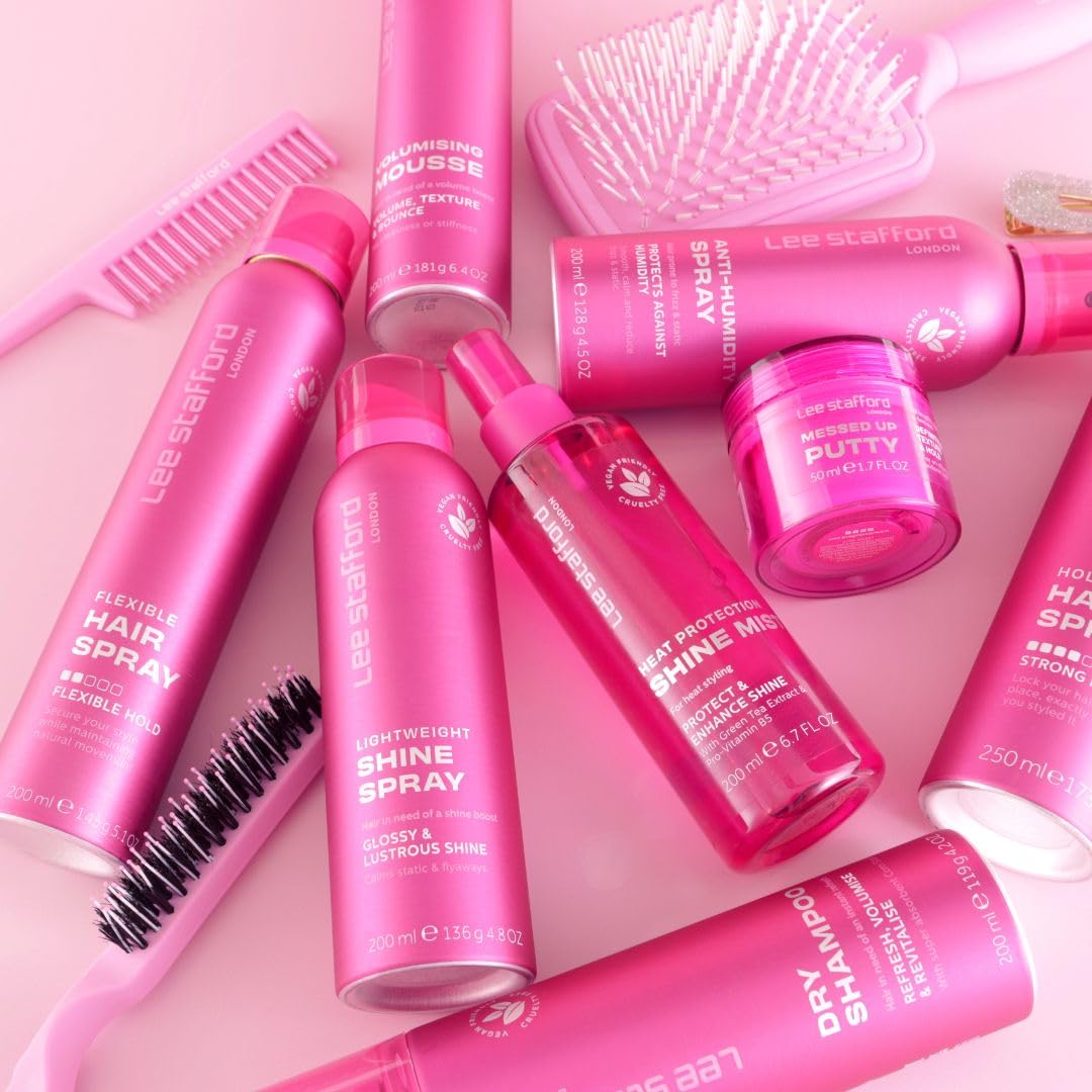 Lee Stafford Heat Protectant Hair Spray | Styling Collection - Best Thermal Defense Shine Mist for Daily Use, Frizz Control with Protection, Flat Iron & Blow Dry Safe, Hydrating, 6.7 Fl Oz
