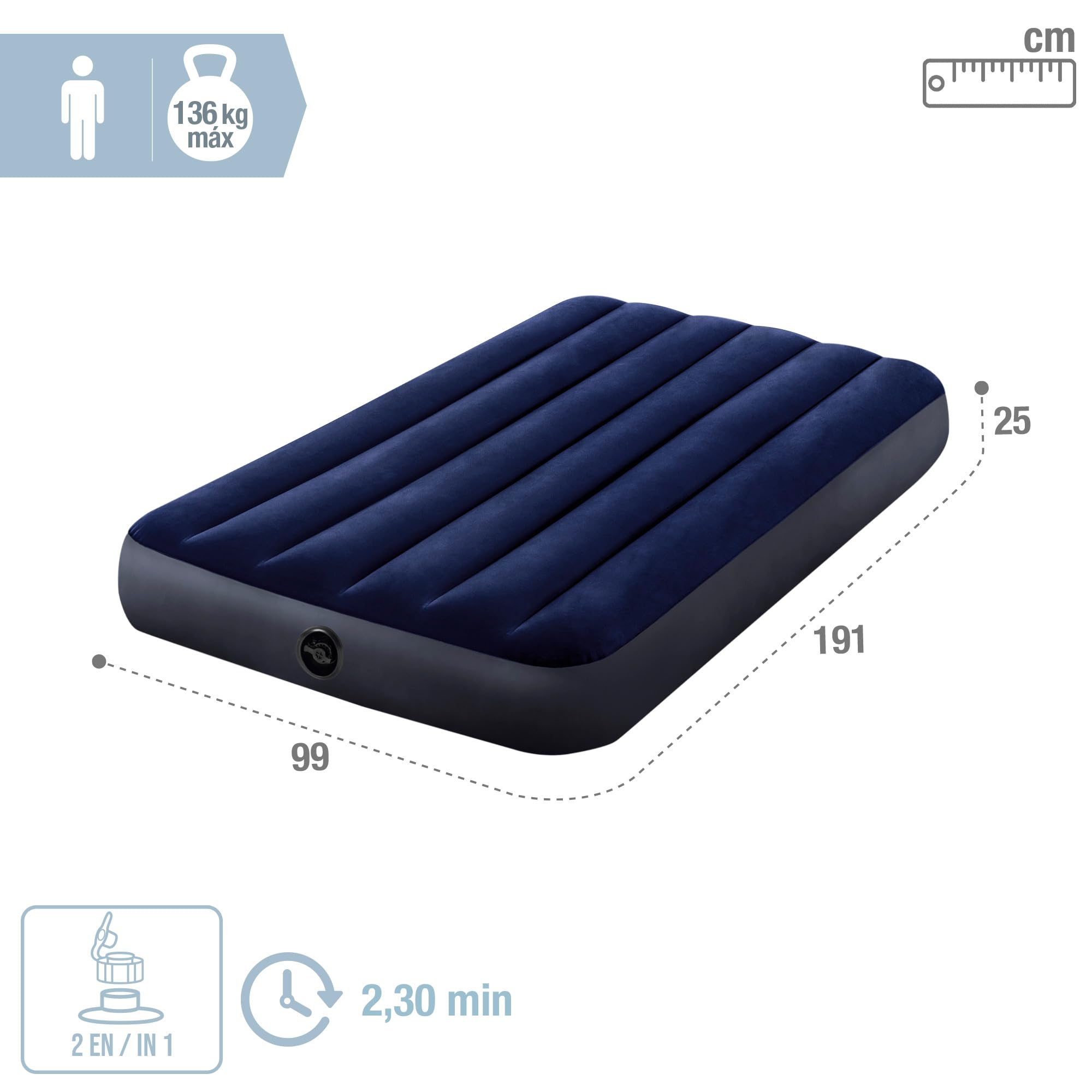 Intex Dura-beam Standard Classic Downy Inflatable Mattress One Size