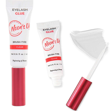NOON'S UP Eyelash Glue (Clear) - Super Strong Hold Eyelash Adhesive | Waterproof Hypoallergenic Lash Glue for Sensitive Eyes | Blends Naturally (0.14 Fl. Oz.)