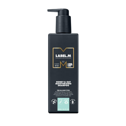 LABEL.M Honey & Oat Moisturising Shampoo 300ml – With Recyclable Pump