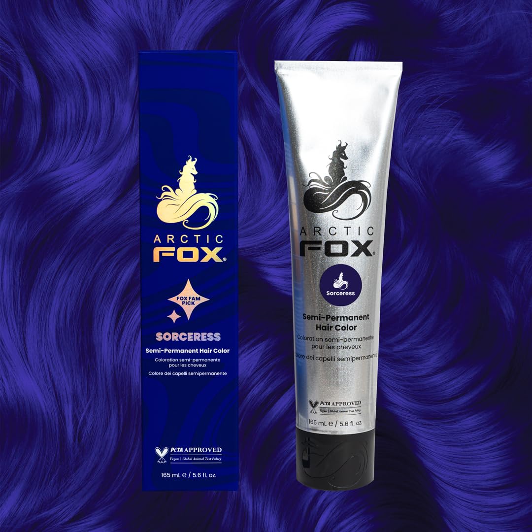 ARCTIC FOX 100% Vegan & Cruelty Free Vibrant Semi Permanent Hair Colour Dye - Sorceress 165 ml e