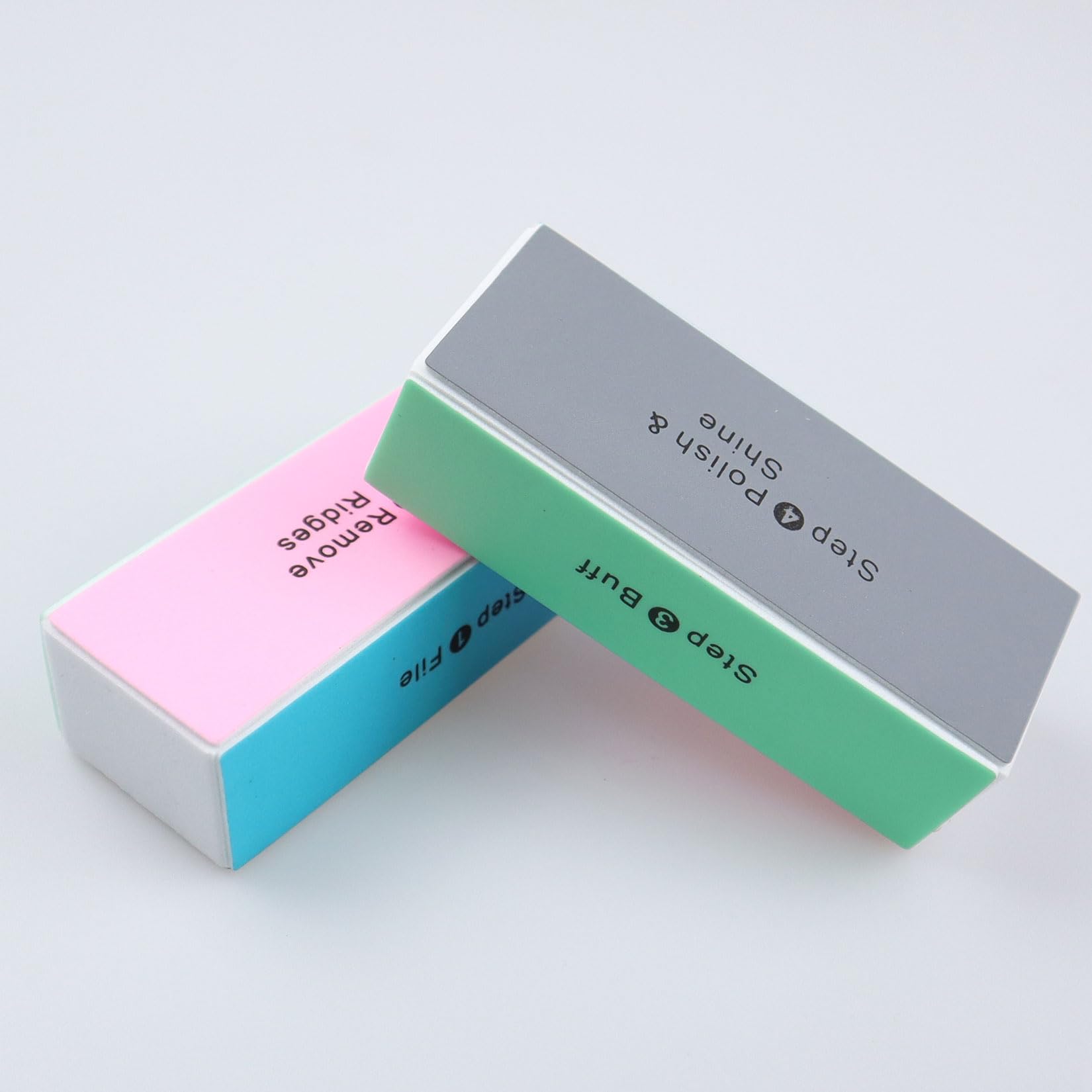 Fofuyim 2Pcs Nail Buffer, Professional 4-Sided Nail File Block for Natural Nails Acrylic Nail Polishing