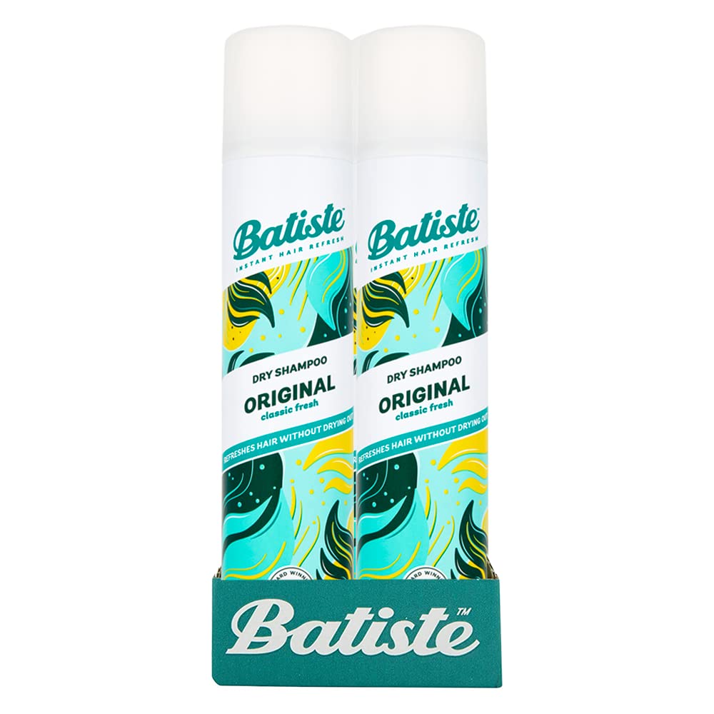 Batiste Dry Shampoo Original, Fresh & Clean Fragrance, No Rinse Sprays to Refresh Hair in Between Washes – 6 x 200ml Multi Pack
