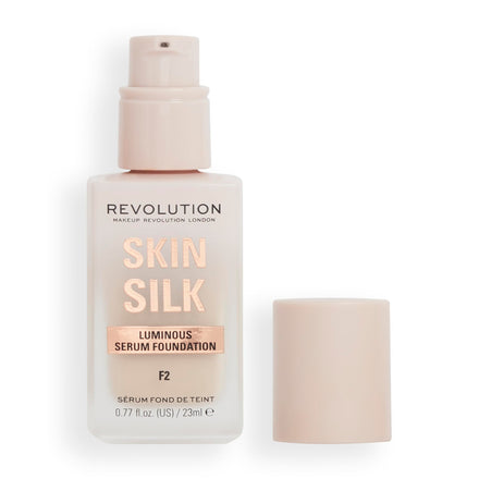 Skin Silk Serum Foundation, Light to Medium Coverage, Lightweight & Radiant Finish, Contains Hyaluronic Acid, F2 Fair Skin Tones, 0.77 fl oz