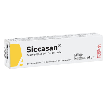 Siccasan Intensive Dry Eye Gel with Carbomer and Dexpanthenol | Corneal Gel & Eye Lubricant | Relief Against Dry, Irritated and Sore Eyes | Night Time Use for Dry Eyes
