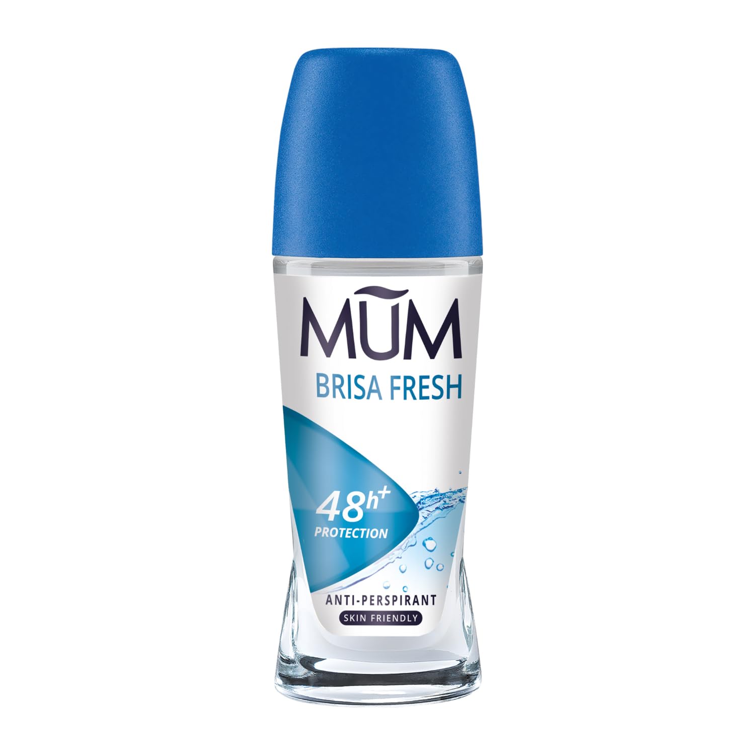 Mum Brisa Fresh Roll On Deodorant, 48 Hours Plus Protection, Anti-Perspirant, Vegan, Sustainable Glass Bottle, Alcohol Free Womens Mens Deodorant, Fresh Breeze Fragrance, 50 ml, Pack of 6