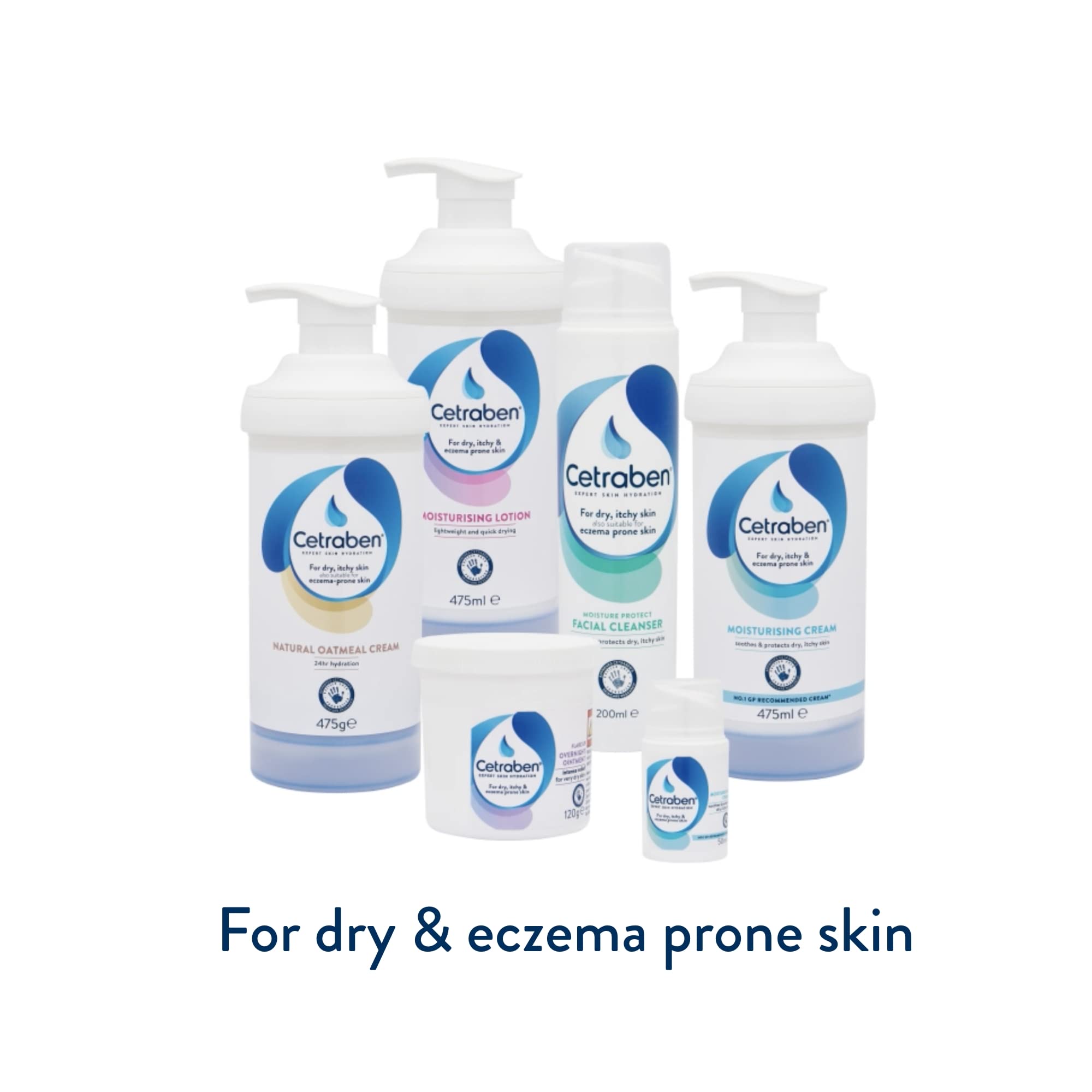 Cetraben Natural Oatmeal Cream, Body Cream, Dry Skin Moisturiser Suitable For Sensitive and Eczema-Prone Skin – 190g