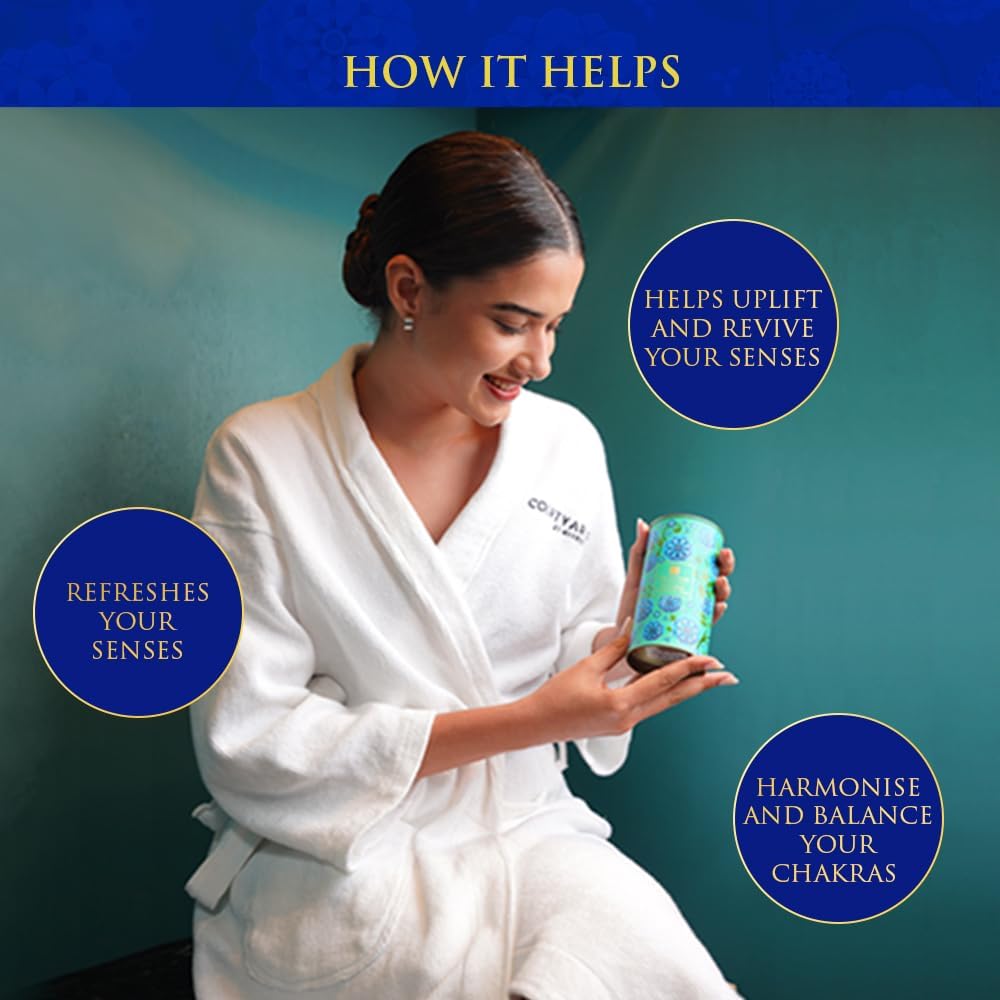 SPA CEYLON De-Stress Wellness Trio Set | Holistic Spa Essentials for Calming | Natural Ingredients | Ayurvedic | Frankincense | Essential Oil | Shower Gel, Body Mist, Balm | Gift set