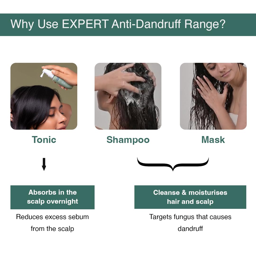 Bare Anatomy Expert Anti-Dandruff Shampoo | Up to 100% Dandruff Reduction | Targets Oily Scalp and Sheds Dry Flakes | 750 ML