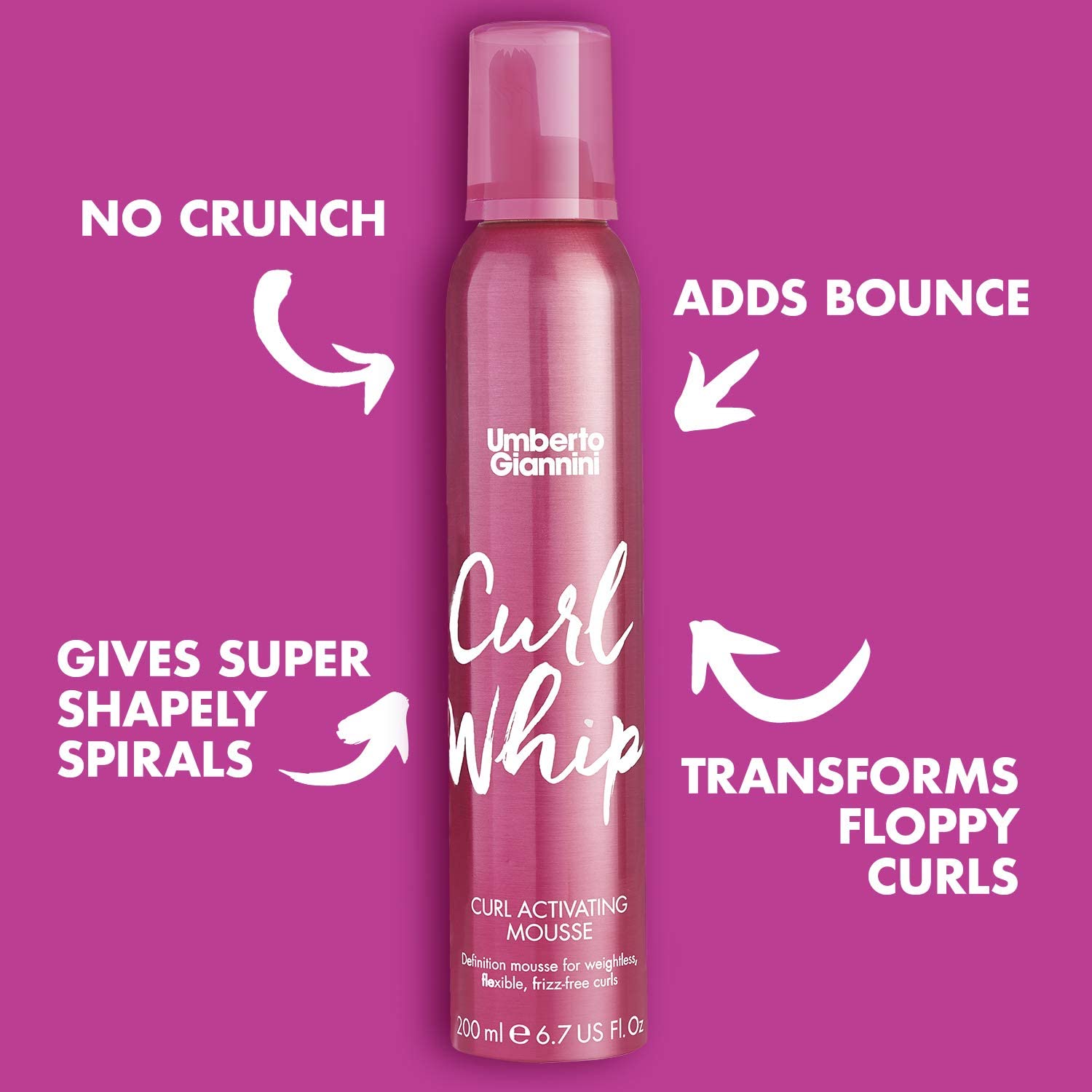 Umberto Giannini Curl Styling Duo - Curl Jelly Scrunching Jelly & Curl Activating Mousse for Curly or Wavy Hair - Ultimate Hold & Definition