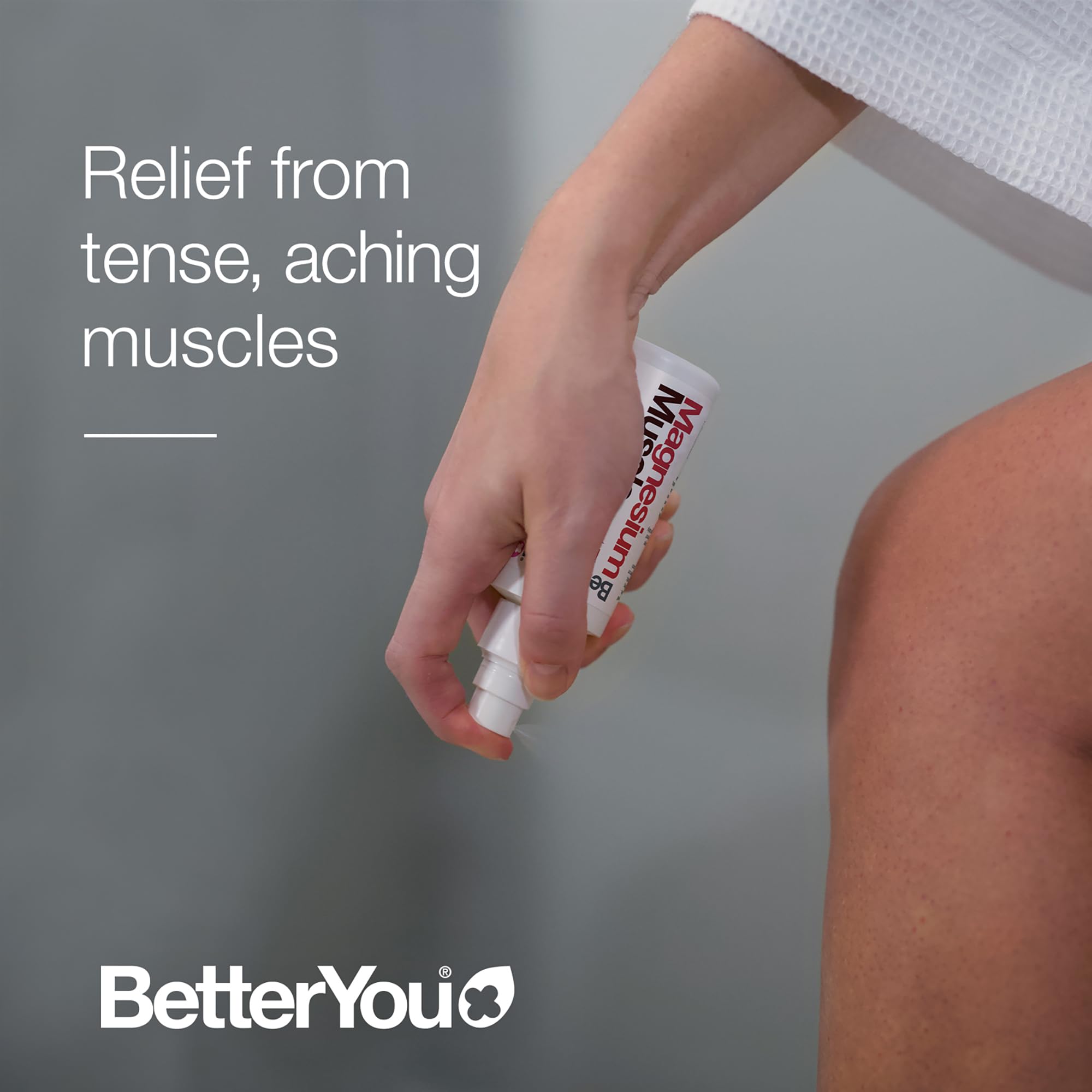 BetterYou Magnesium Muscle Body Spray - Muscle Relief Spray - Magnesium, Arnica, and Lemon Oil - Gentle Heat for Muscle and Joint Recovery - 3.38 oz