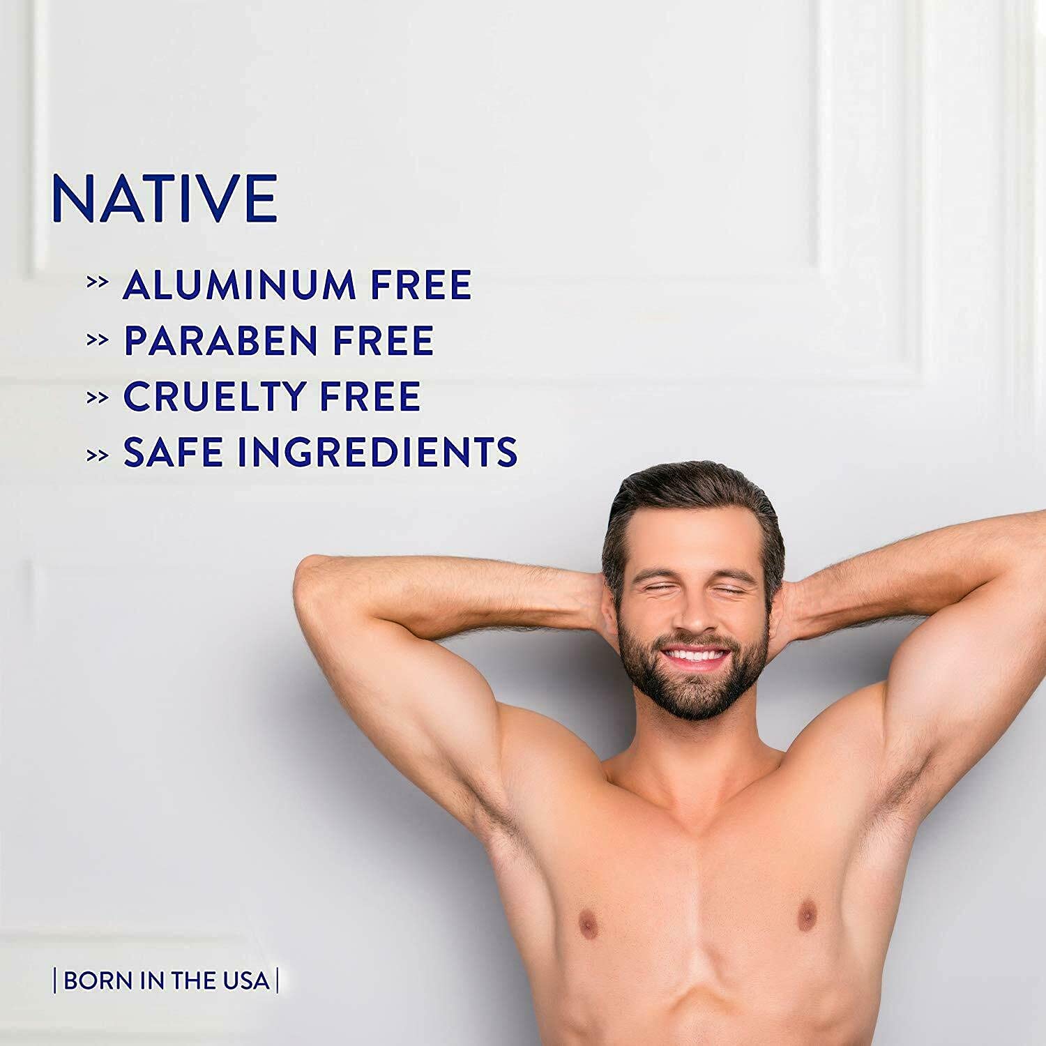Native Natural Deodorant - Vegan, Gluten & Cruelty Free - Aluminum, Parabens & Sulfates Free - Citrus & Herbal Musk