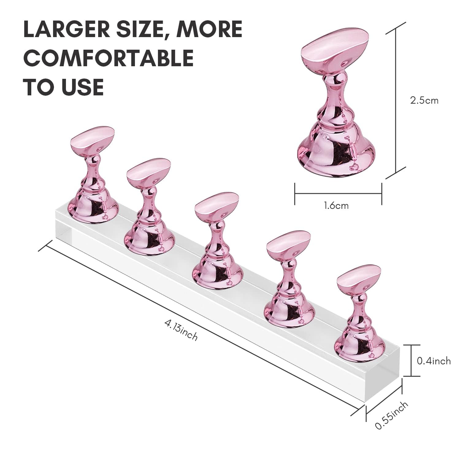 Rotupap 2 Sets Nail Stand Display - Magnetic Nail Tips Stand - Acrylic Nail Art Practice Stands - Acrylic Nail Display Stand,Nail Practice Holders,Nail Stands for Painting Nails for Homes and Salons