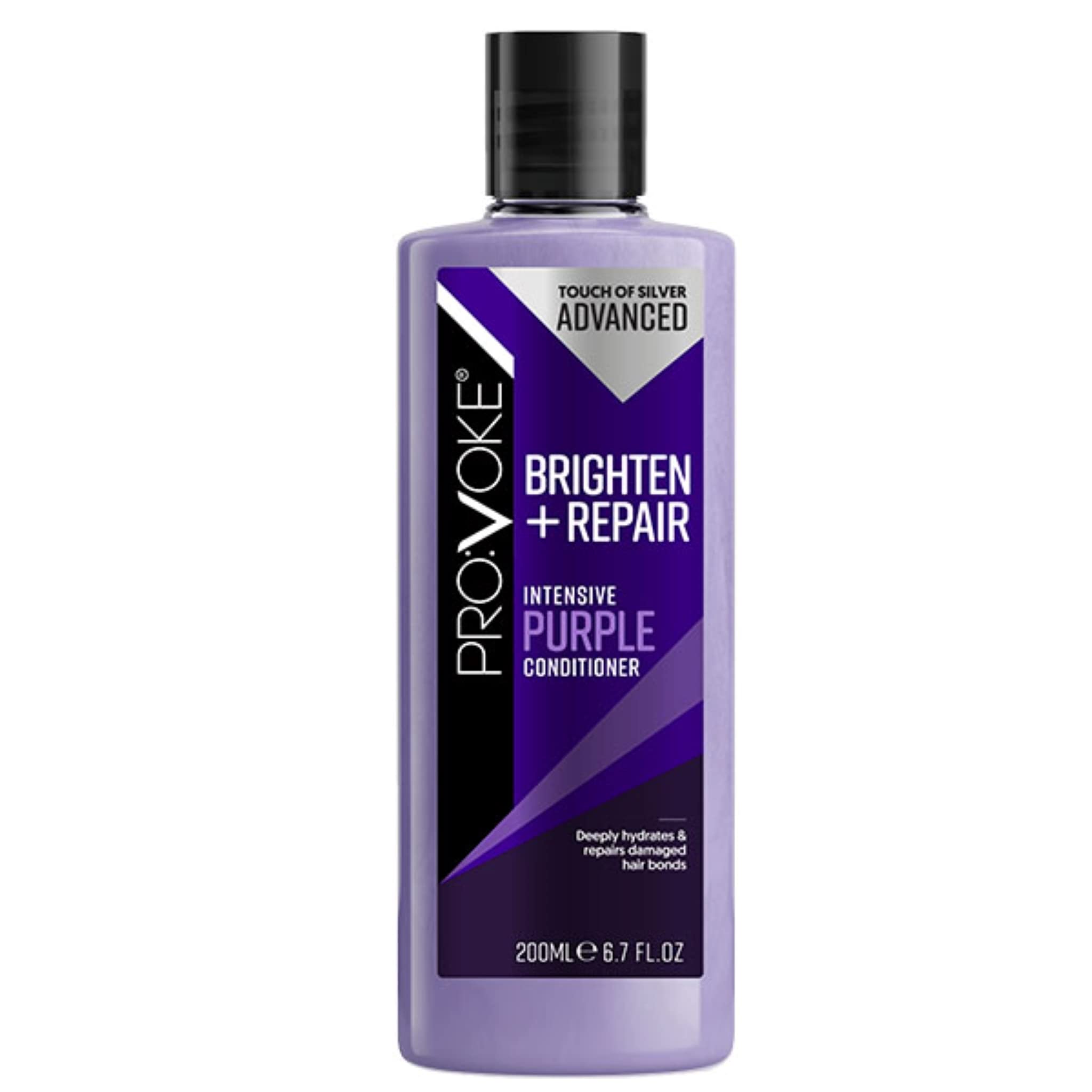 PROVOKE Touch of Silver Advanced Brighten and Repair Shampoo and Conditioner 200 ml Removes Brassy Yellow Tones Instantly Deep Repair Nourish and Restore Duo Pack