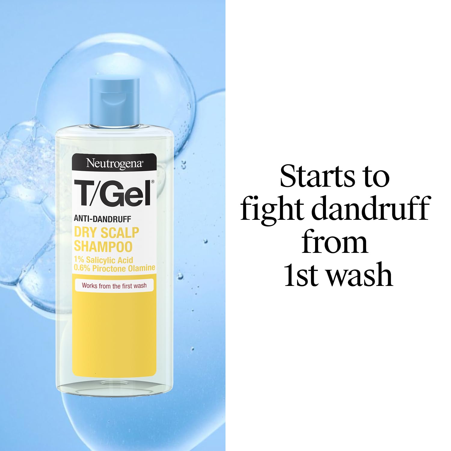 Neutrogena T/Gel Anti-Dandruff Shampoo for Dry Hair, 250 ml