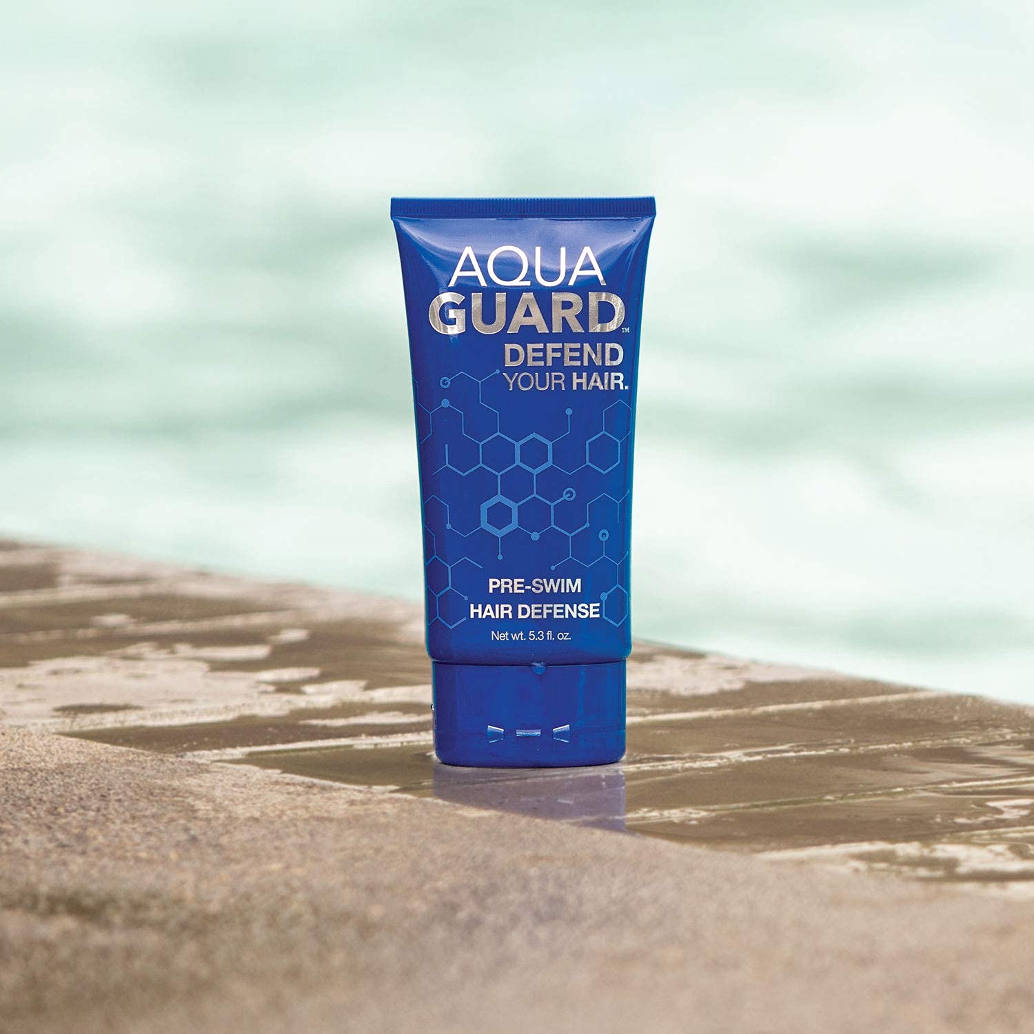 AquaGuard Pre-Swim Hair Defense | Prevents Chlorine Damage, Paraben and Gluten Free, Vegan, Color Safe, Reef Safe, Leaping Bunny Certified | 5.3 oz (1 Bottle)