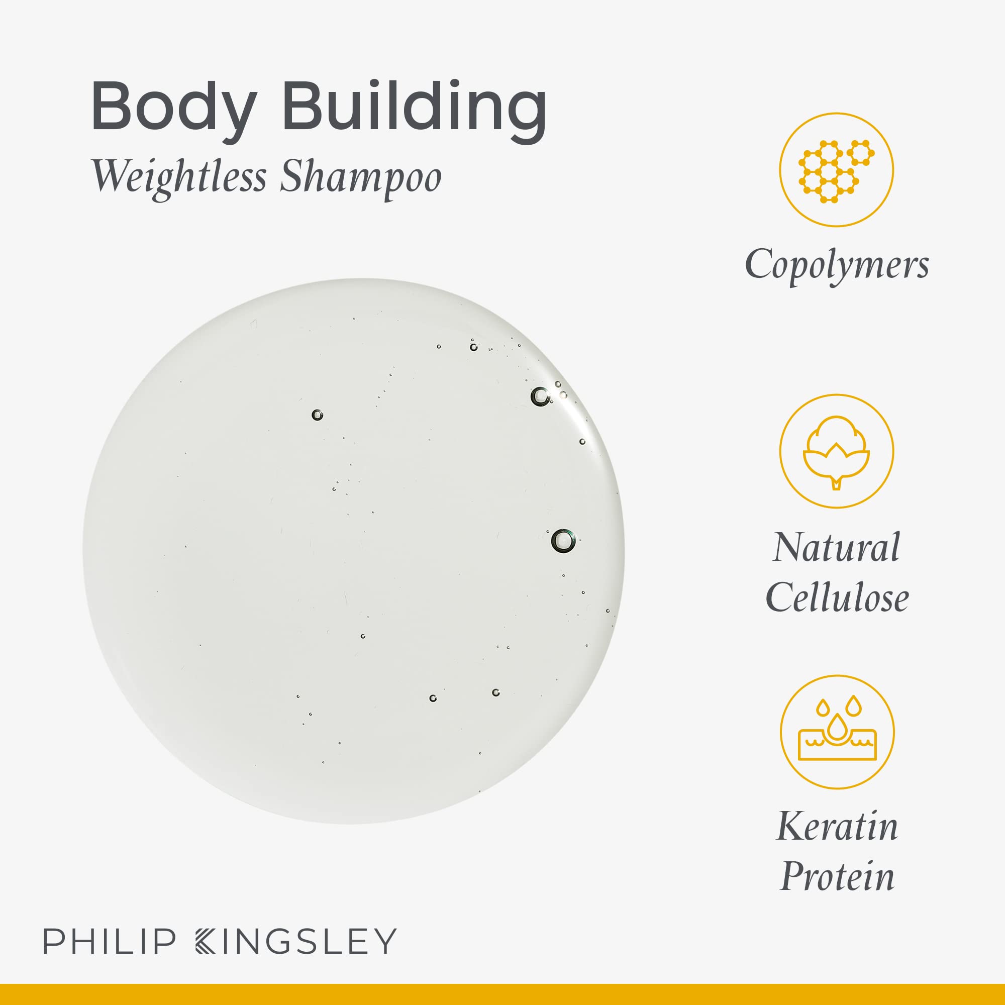 Philip Kingsley | Body Building Weightless Shampoo | Volumising Shampoo for Fine, Limp, Flat, Flyaway Hair | Hydrates, Thickens, Lifts and Adds Volume and Shine | 1000ml