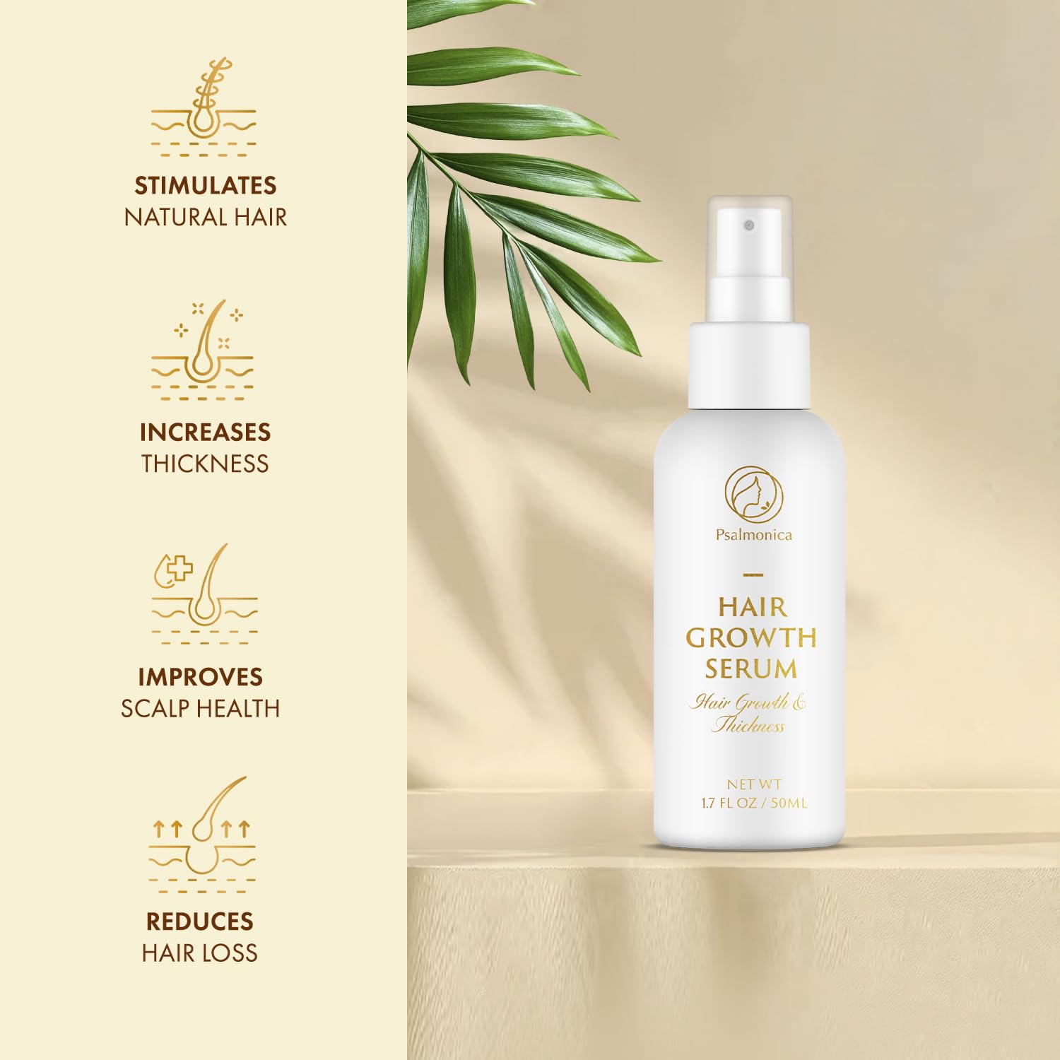 Hair Growth Serum: Rosemary Batana Castor Oil Rice Water Biotin Hair Oils for Hair Growths - Hair Growth Thickening Product - Hair Loss Treatments for Women Men(1.7fl oz)