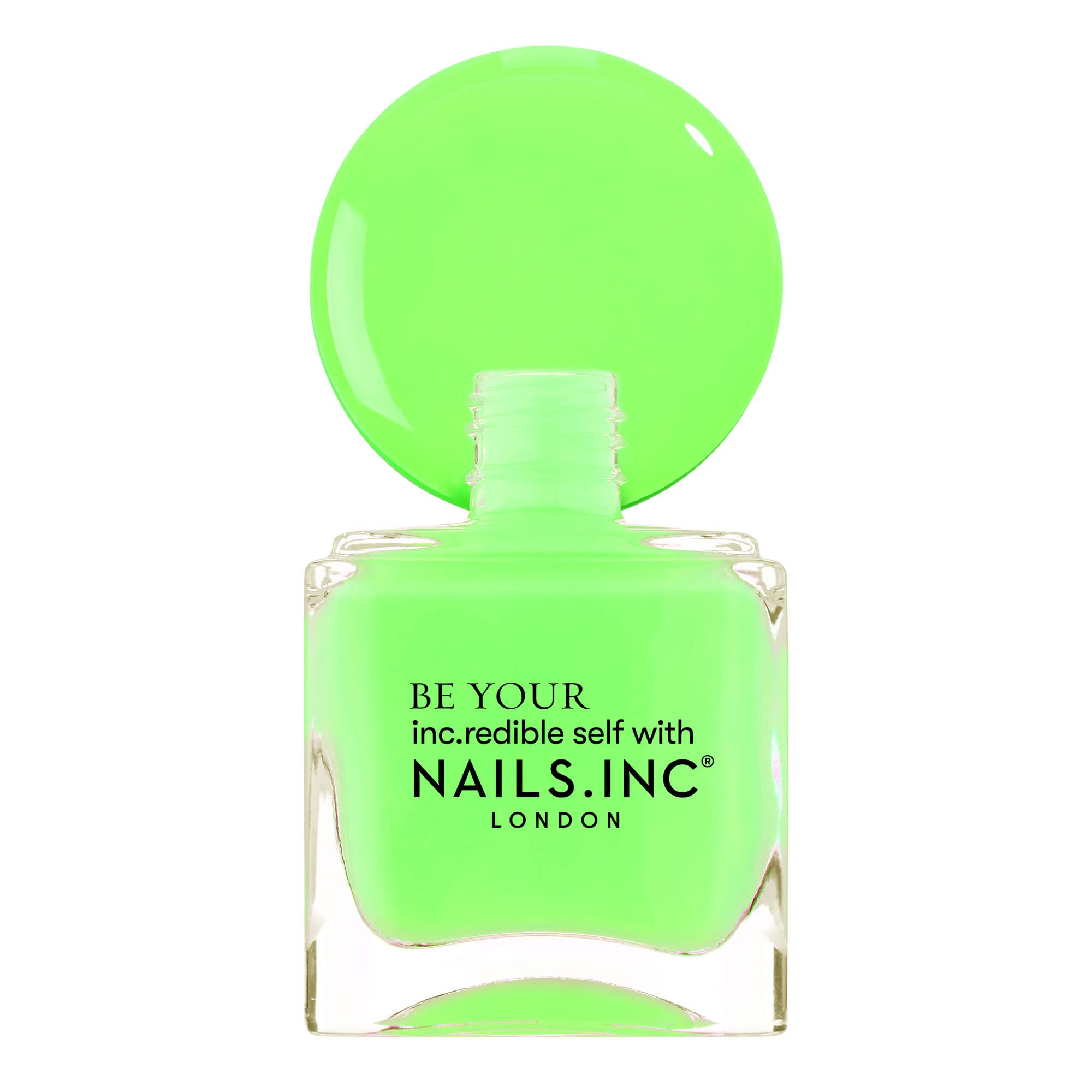 Nails Inc Neon Lite Nail Polish Quad, Neon Glow Enhancing Shades, Fast Drying, Long Lasting, Chip Resistant, Air Dry Manicure,Vegan, Cruelty Free, 4 Piece Set