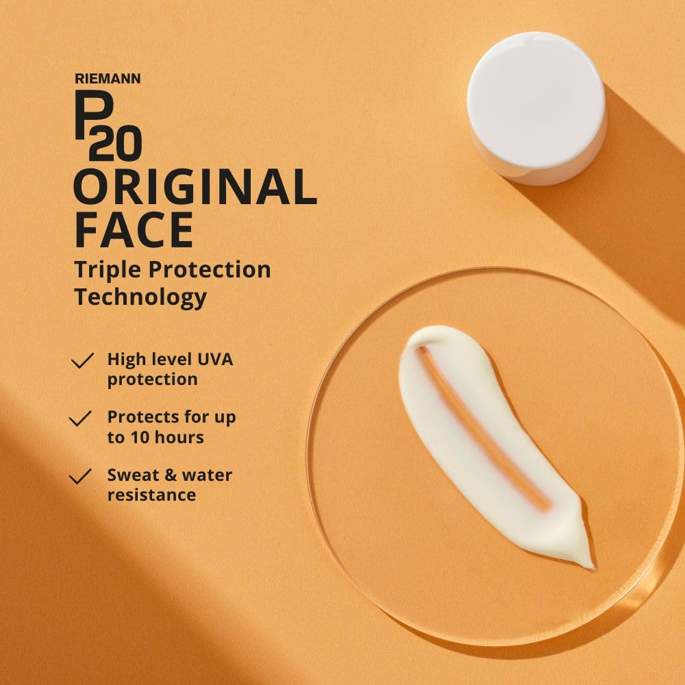 RIEMANN P20 FACE Sun cream SPF30 50g | Long Lasting UVA & UVB Protection for up to 10 hours