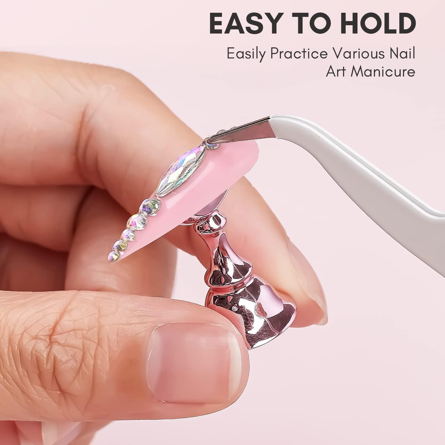 Rotupap 2 Sets Nail Stand Display - Magnetic Nail Tips Stand - Acrylic Nail Art Practice Stands - Acrylic Nail Display Stand,Nail Practice Holders,Nail Stands for Painting Nails for Homes and Salons