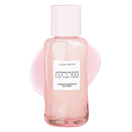 Glow Recipe PHA + BHA Face Toner - Facial Toner, Pore Minimizer & Gentle Face Exfoliant for Glass Skin - Exfoliating, Tightening & Hydrating Skin Care with Hyaluronic Acid & Watermelon (40ml)