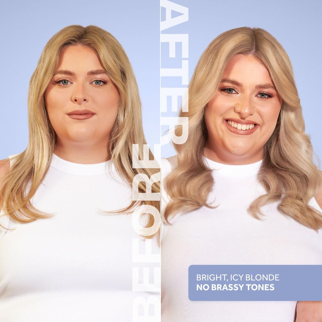 Lee Stafford Blue Toning Hair Mask | Bleach Blonde Ice White Collection - Best Conditioning Mask, Corrects Brassy & Orange Tones, Great for Dark, Highlighted, Cool Hair, 6.7 Fl Oz