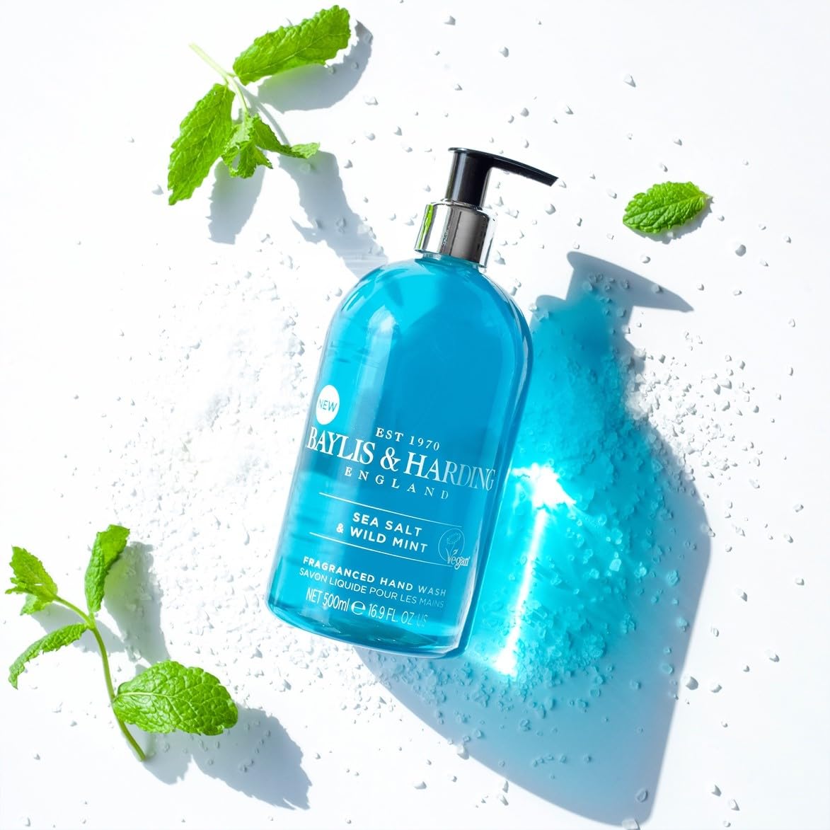 Baylis & Harding Signature Sea Salt & Wild Mint Hand Wash, 500 ml (Pack of 6) - Vegan Friendly