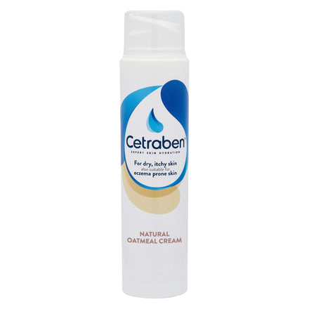 Cetraben Natural Oatmeal Cream, Body Cream, Dry Skin Moisturiser Suitable For Sensitive and Eczema-Prone Skin – 190g