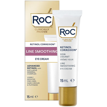 RoC Retinol Correxion Line Smoothing Eye Cream | For Wrinkles, Dark Circles & Puffy Eyes | 15 ml