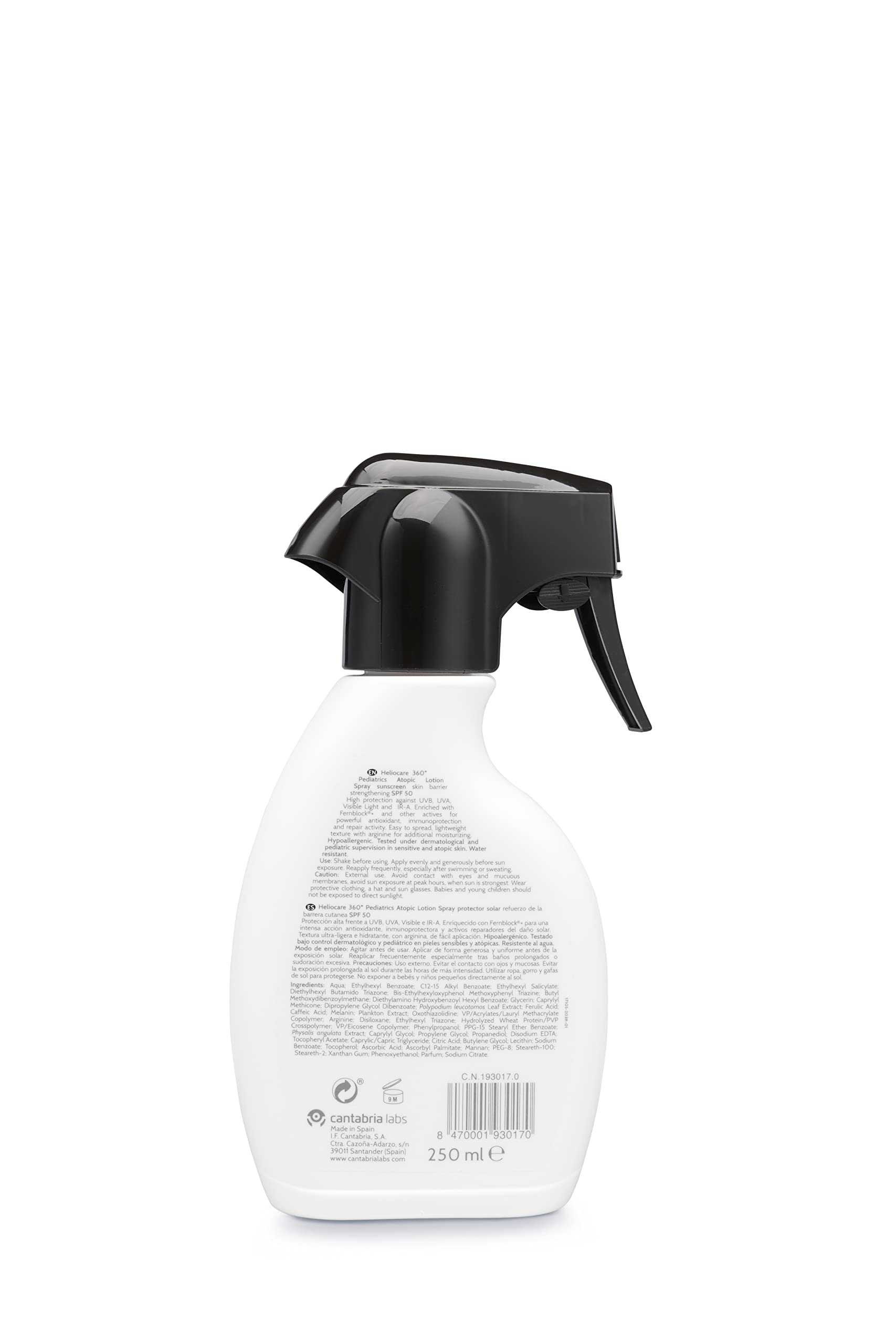 Heliocare 360° Pediatrics Atopic Lotion Spray SPF 50 Lozione spray solare corpo 250ml