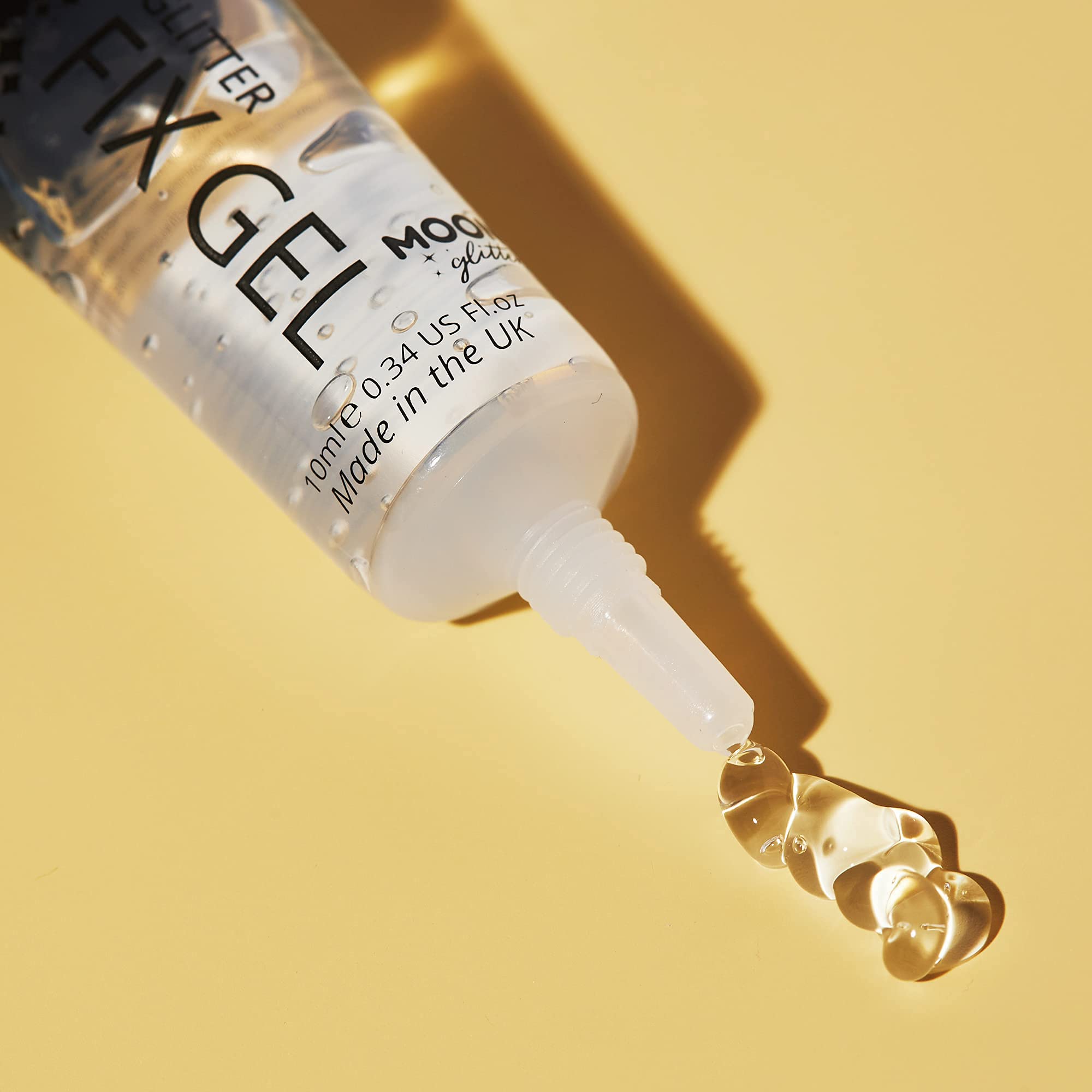 Glitter Fix Gel by Moon Glow - Cosmetic Glitter Adhesive Primer for Face and body. For all glitters including fine, chunky, holographic, iridescent and bio