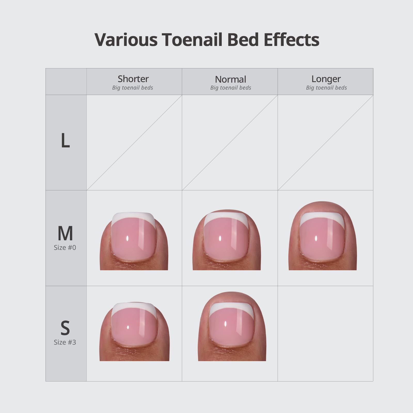 BTArtbox False Toenails Short - 32 Pcs French Tip Press on Toe Nails, Brown Square Toe Nails False, Light Weight Stick on Toenails with Glue, Fake Toenails in 16 Sizes, Champ