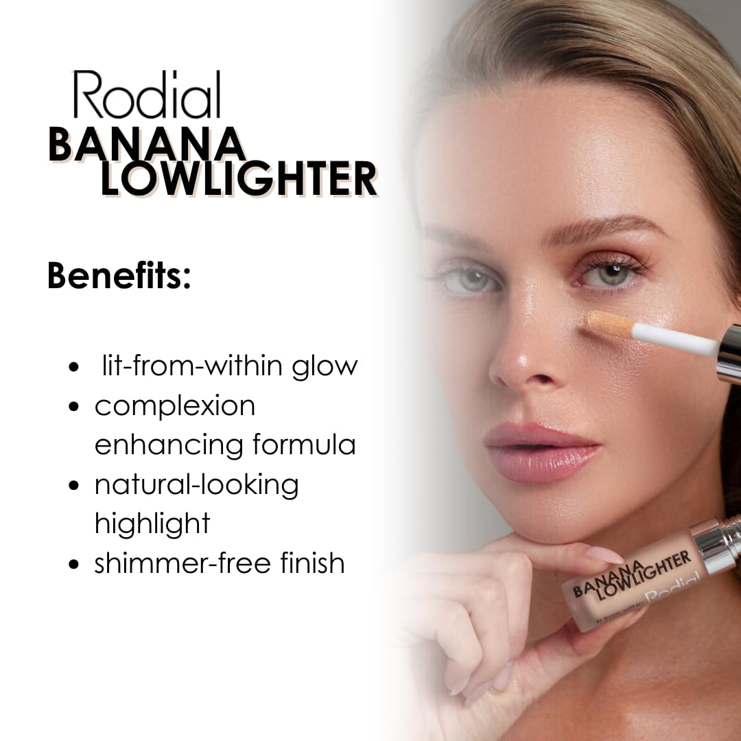 Rodial Banana Lowlighter Travel Size 1.6ml, Lightweight Brightening Concealer for Natural Radiance, Hydrating Formula
