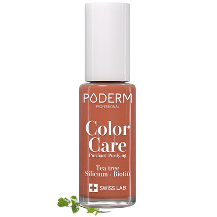 PODERM Swiss-Made Antifungal Nail Polish β Terracotta | Breathable Treatment with Tea Tree, Silicon & Biotin | Strengthens, Repairs & Conceals Yellow, Brittle & Damaged Nails | Podiatrist-Developed