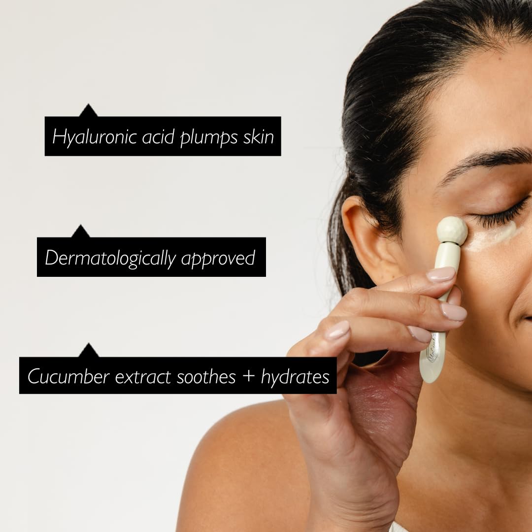 UpCircle Eye Cream With Coffee And Hyaluronic Acid 15ml - For Dark Circles, Puffiness + Wrinkles - Glycerin, Maple Bark + Cucumber Extract - Natural, Vegan + Cruelty-Free