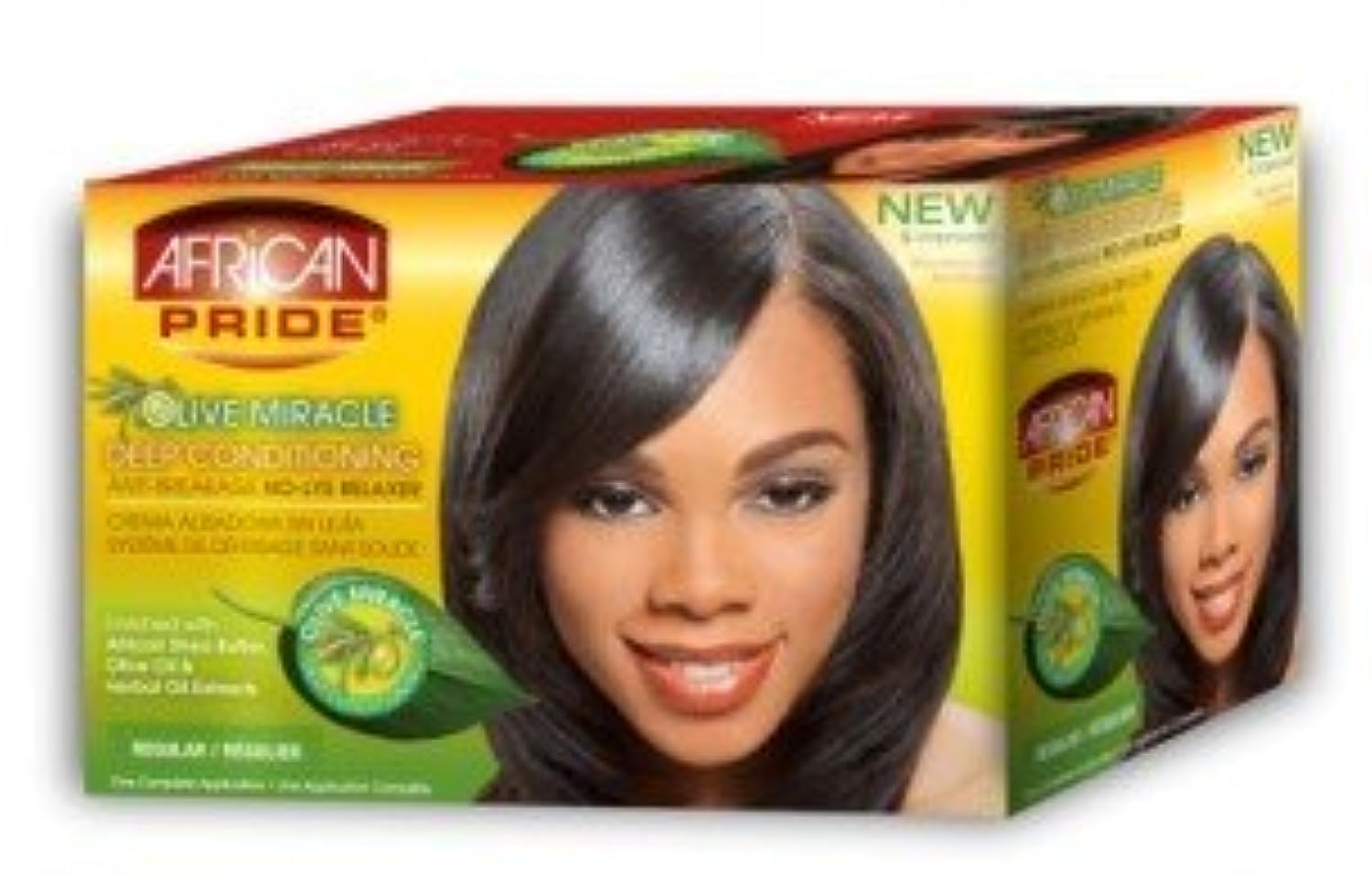 African Pride Hair Conditioner and Relaxer Kit, Regular, Olive, 1 Oz, 12 Count (2112)