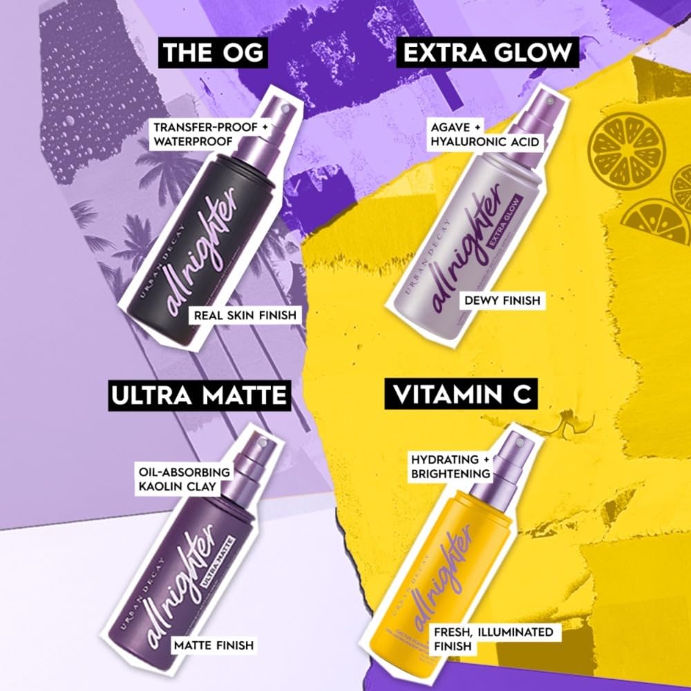 Urban Decay All Nighter Makeup Setting Spray, Long-Lasting Fixing Spray for Face, Up to 16 Hour Wear, Vegan & Oil-free Formula*