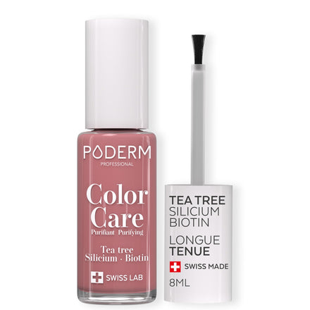 PODERM Swiss-Made Antifungal Nail Polish β Rosewood | Breathable Treatment with Tea Tree, Silicon & Biotin | Strengthens, Repairs & Conceals Yellow, Brittle & Damaged Nails | Podiatrist-Developed