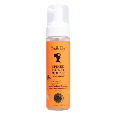 Camille Rose Spiked Honey Mousse 4-in-1 Hair Styler to Define Curls and Hold Styles Into Place while Nourishing and Adding Shine | With Honey and Nettle Root