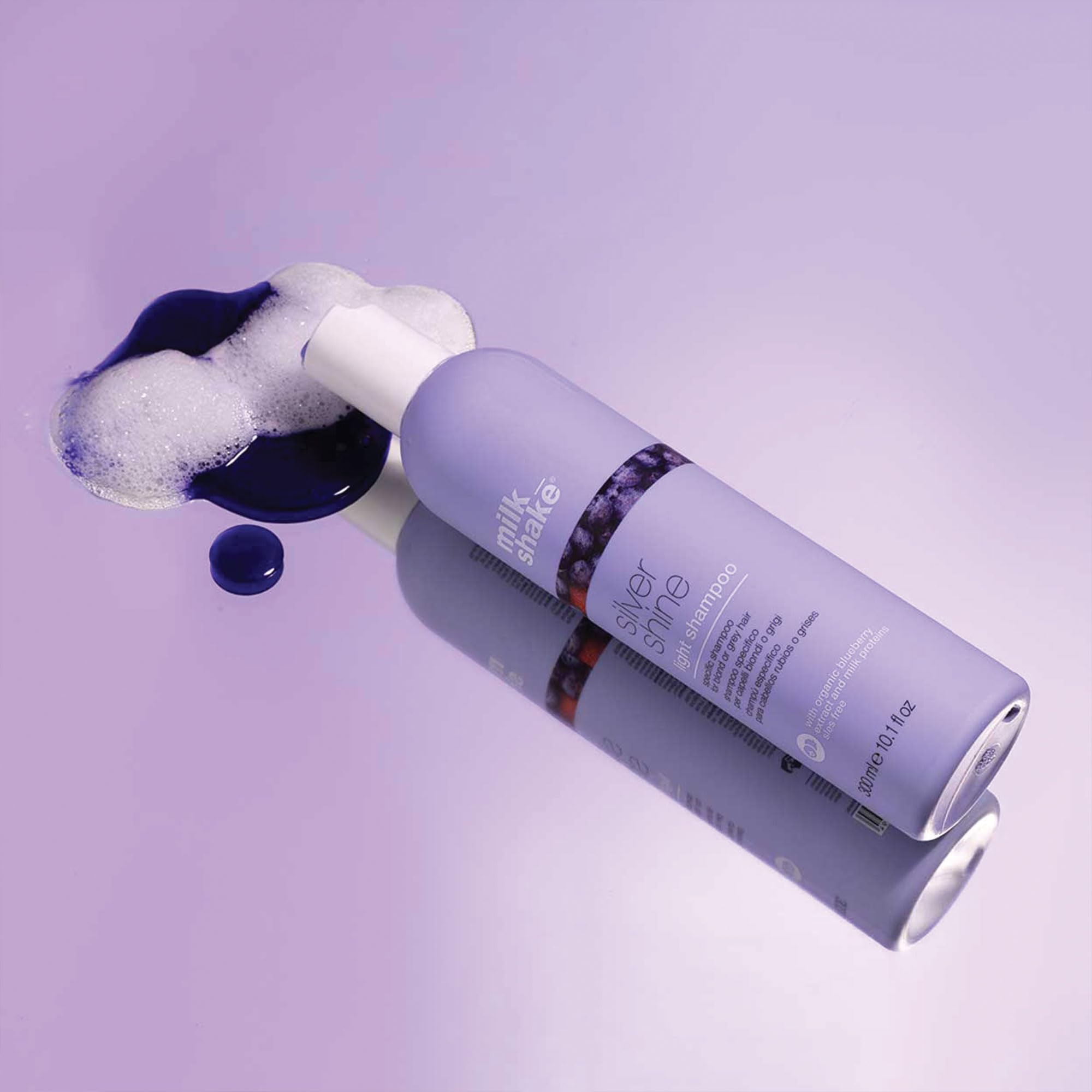 milk_shake | Silver Shine Shampoo 300 ml, Specific Anti-Yellow Delicate Shampoo for Blonde or Grey Hair, with Purple Pigment, Made in Italy