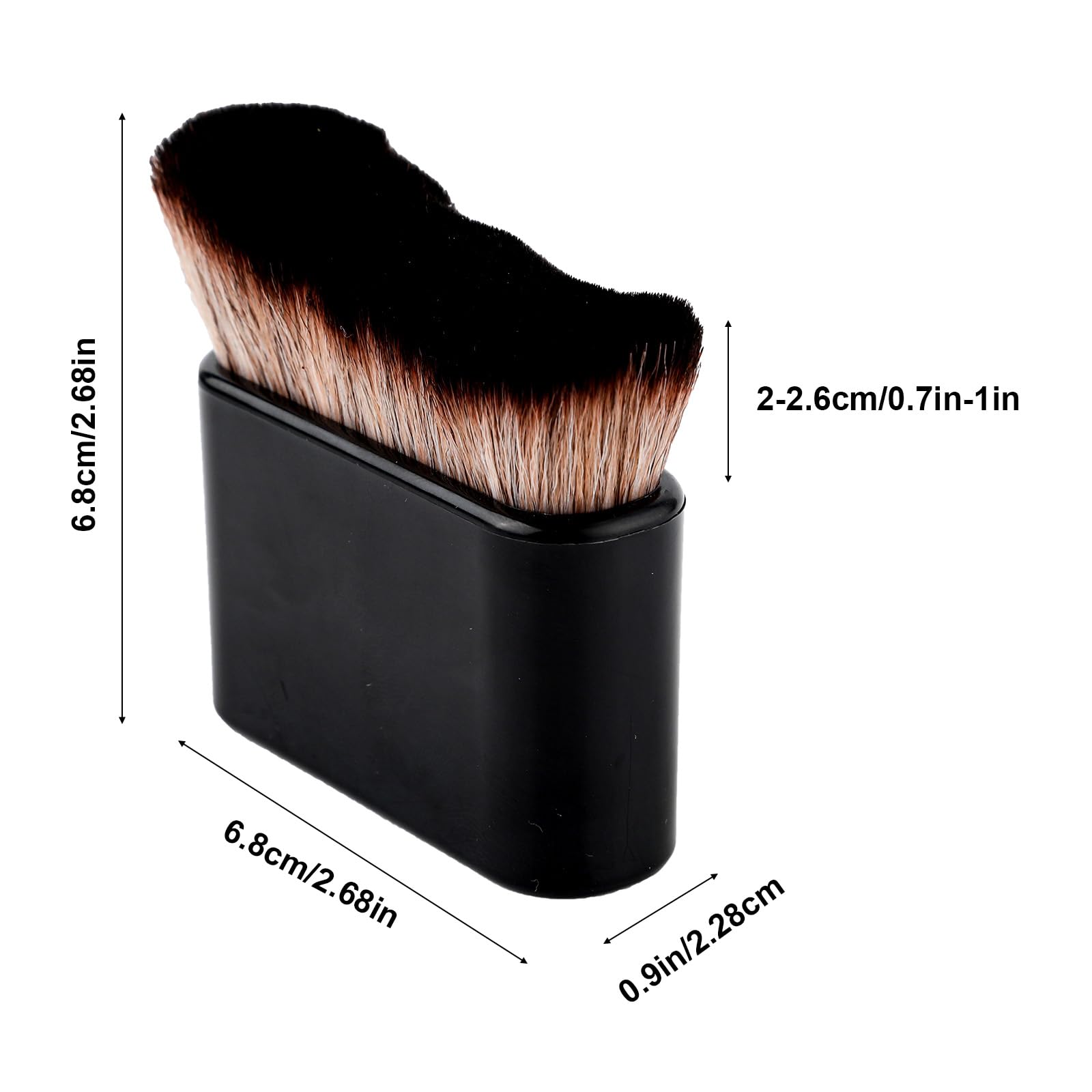 Self Tanning Brush, Self Tan Brush Self Tanner Applicator Blend Brush Foundation Makeup Brushes Spray Tan Blending Brush Beauty Brush Bronzer Body Brush for Face Leg(Black-Brown)