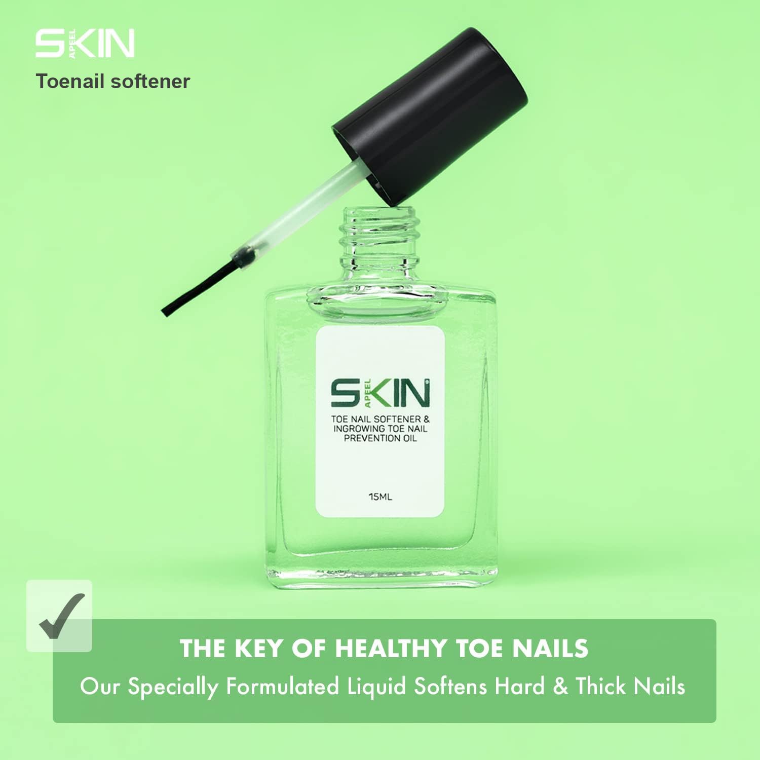 Skinapeel Toe Nail Softener & Ingrowing Toenail Prevention Oil 15ml - Manicure Nourisher Cuticle Revitalizer Natural Treatment