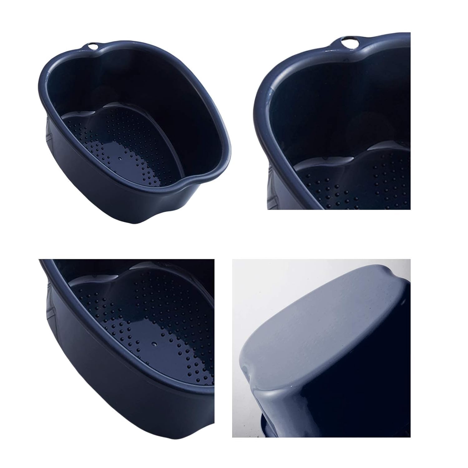 AXLOFO® Large Spa Foot Bath Bowl, Sturdy Plastic Foot Soak Bowl, Massage Foot Pedicure Bowl, Detox, feet soak, Extra Footbath Foot Basin for Soaked to Remove Dead Skin, Calluses (Black)