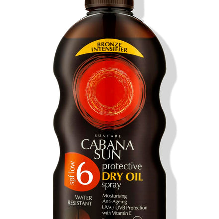 Cabana Sun Deep Tanning Dry Oil Spray Coconut Water Resistant 200ml SPF6