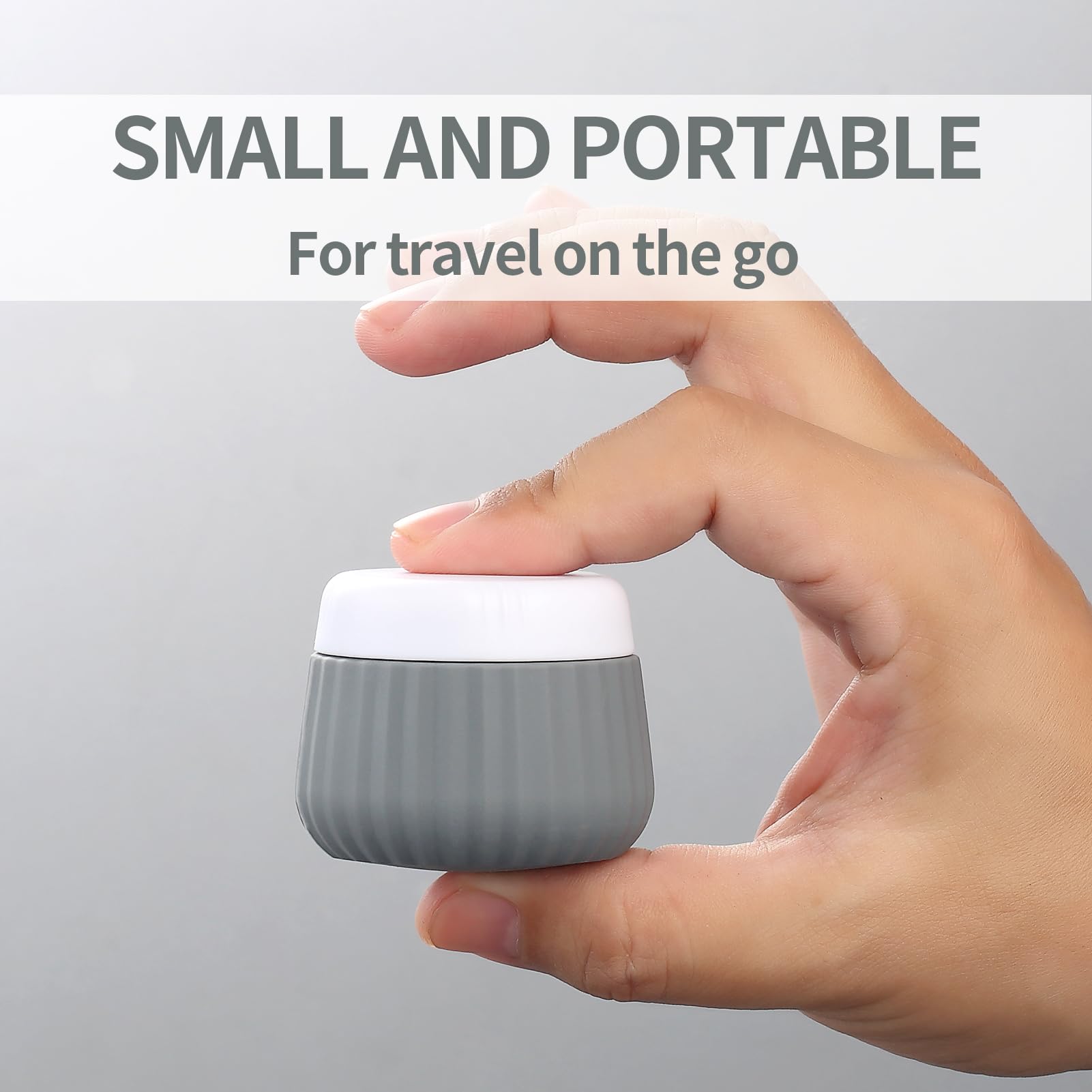 Gemice Travel Bottles - 8pcs TSA Approved Silicone Squeezable Toiletries Containers, 90ml, Clear Bag, Leak Proof