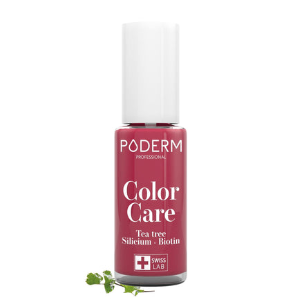 PODERM Swiss-Made Antifungal Nail Polish β Red Rose | Breathable Treatment with Tea Tree, Silicon & Biotin | Strengthens, Repairs & Conceals Yellow, Brittle & Damaged Nails | Podiatrist-Developed