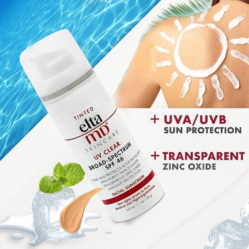 EltaMD UV Clear Broad-Spectrum SPF 46 Sunscreen, 48 ml (Pack of 1)